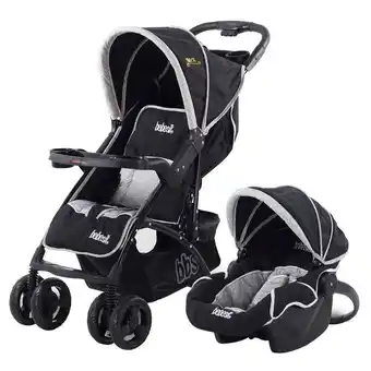 Garbarino Cochecito + huevo bebesit onix 1305ts negro y gris oferta