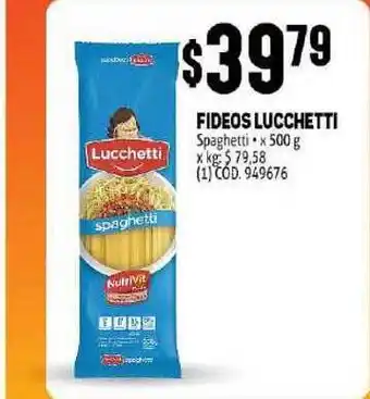 Makro Lucchetti Fideos Spaghetti 500g oferta