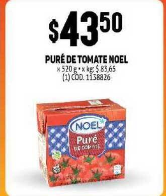 Makro Noel Puré De Tomate 520g oferta