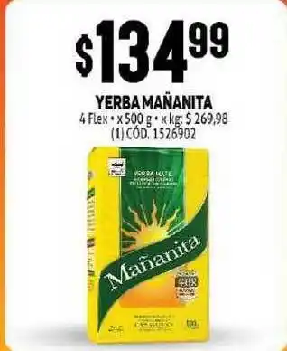 Makro Yerba Mañanita 500g oferta