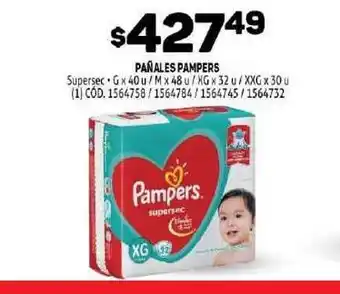 Makro Pampers Pañales Supersec oferta
