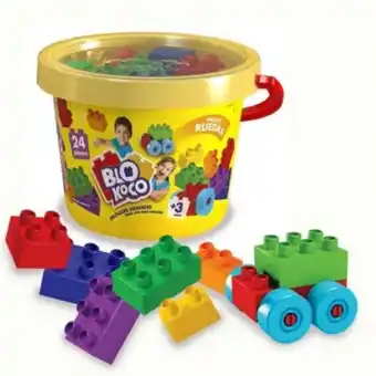 Jugueteria Pluto's Balde 24 bloques - blokoco.. oferta