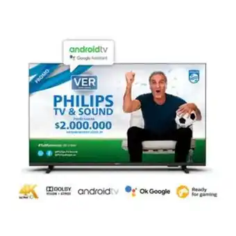 Frávega Smart tv philips 43" 4k uhd android tv 43pud7407/77 oferta