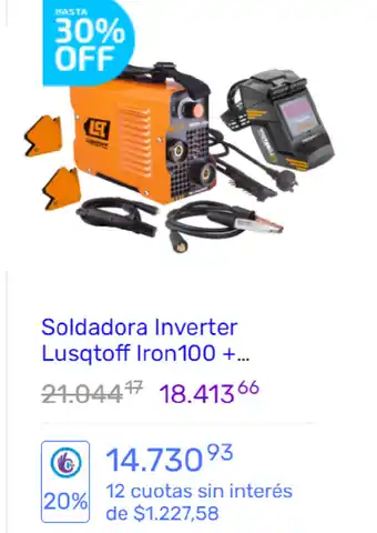 Pinturerías Rex Soldadora Inverter Lusqtoff Iron 100+ oferta
