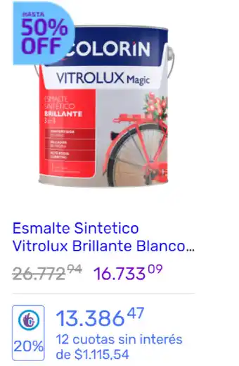 Pinturerías Rex Esmalte Sintetico Vitrolux Brillante Blanco oferta
