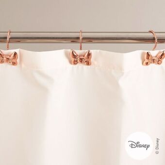 Ganchos para cortina de baño moño minnie