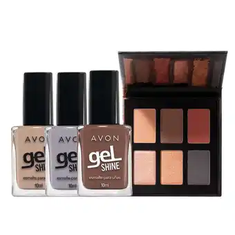 Avon Set x4 paleta all nudes + esmaltes oferta