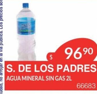 Masivos S. De Los Padres Agua Mineral Sin Gas 2L oferta