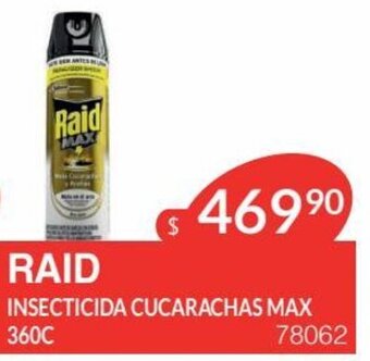 Masivos Raid Insecticida Cucarachas Max 360c oferta