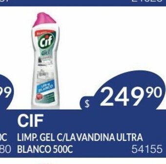 Masivos Cif Limp. Gel C/Lavandina Ultra Blanco 500c oferta