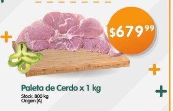 Supermercados Buenos Días Paleta de Cerdo x 1kg oferta