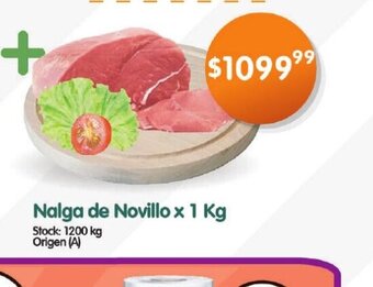 Supermercados Buenos Días Nalga de Novillo x 1kg oferta