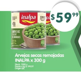 Supermercados Buenos Días Arvejas Secas Remojadas Inalpa x 300g oferta