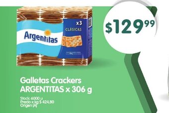 Supermercados Buenos Días Galletas Crackers Argentitas x 306g oferta