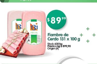 Supermercados Buenos Días Fiambre de Cerdo 131 x 100g oferta