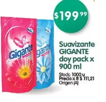 Supermercados Buenos Días Suavizante Gigante Doy Pack x 900ml oferta