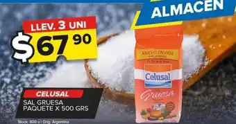 Carrefour Sal gruesa celusal x 500g oferta