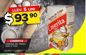 Carrefour Harina de trigo caserita x 1kg oferta
