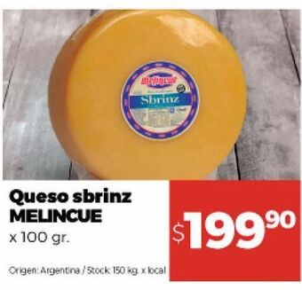 Disco Queso sbrinz melincue oferta