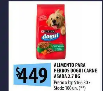 Punto Mayorista Alimento Para Perros Dogui Carne Asada 2.7kg oferta