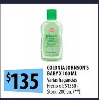 Punto Mayorista Johnson's Baby Colonia x 100ml oferta