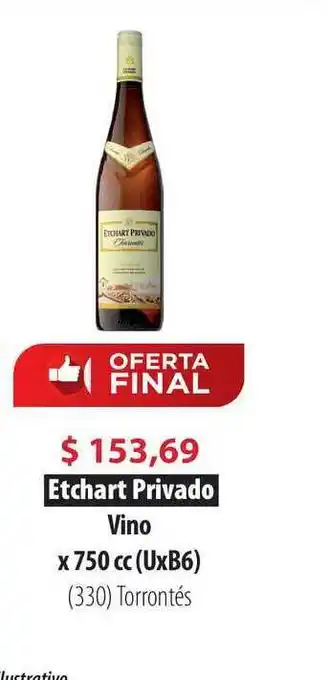 Parodi Etchart Privado Vino X 750 Cc Torrontés oferta