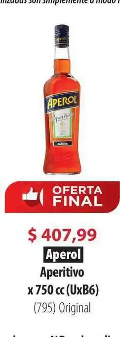 Parodi Aperol Aperitivo X 750 Cc Original oferta