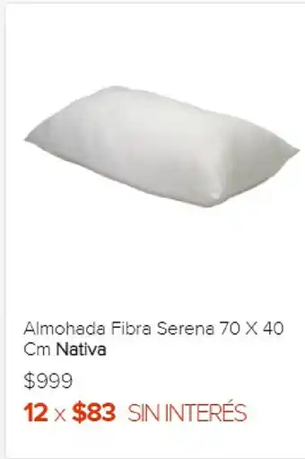 Megatone Nativa Almohada Fiora Serena 70x40 Cm oferta