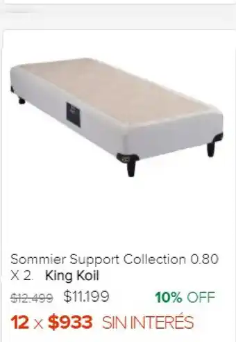 King Koil Sommier Support Collection 0.80 x 2