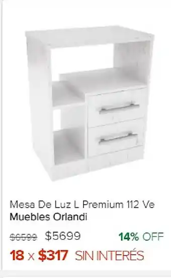 Megatone Muebles Orlandi Mesa De Luz L Premium 112 Ve oferta