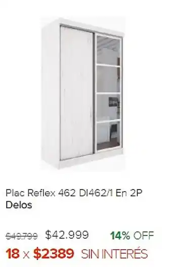 Megatone Delos Plac Reflex 462 D1462/1 En 2P oferta