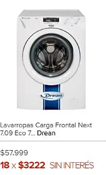 Megatone Drean Lavarropas Carga Frontal Next oferta