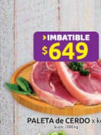 Cordiez Paleta de cerdo x kg oferta