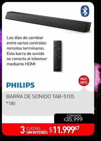 La Anonima Philips barra de sonido tab-5105 oferta