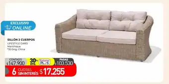 La Anonima Sillón 2 cuerpos oferta