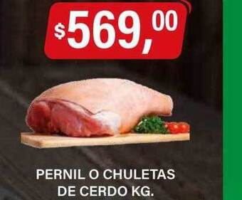 Supermercados Damesco Pernil o chuletas de cerdo oferta