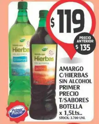 Supermercados Malambo Amargo c-hierbas sin alcohol primer precio t-sabores botella oferta