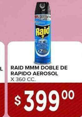 Supermercados Mayor Raid mmm doble de rapido aerosol x 360 cc oferta