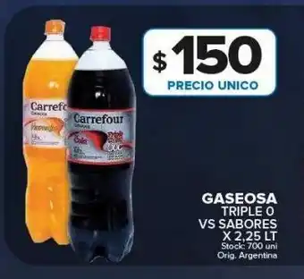 Carrefour Gaseosa triple 0 oferta