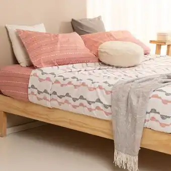 Arredo Juego de sábanas king size rayas nubes oferta