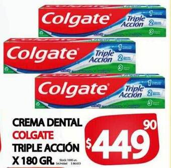 Supermercados Mariano Max Crema dental colgate triple acción oferta