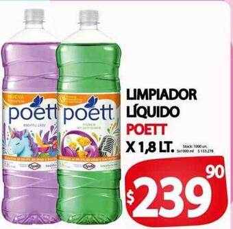 Supermercados Mariano Max Limpiador líquido poett oferta