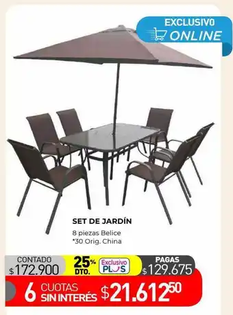 La Anonima Set de jardín oferta