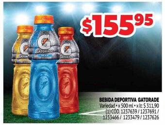 Makro Bebida deportiva gatorade oferta