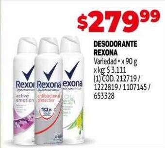 Makro Desodorante rexona oferta