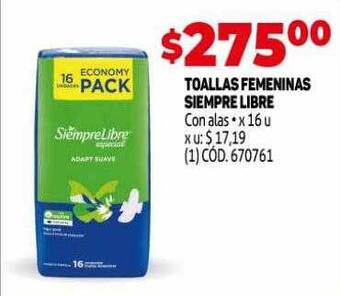 Makro Toallas femeninas siempre libre oferta