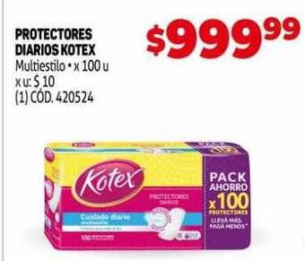 Makro Protectores diarios kotex oferta