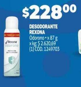 Makro Desodorante rexona oferta