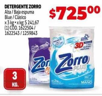 Makro Detergente zorro oferta