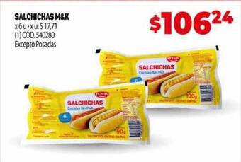 Makro Salchichas m&k oferta